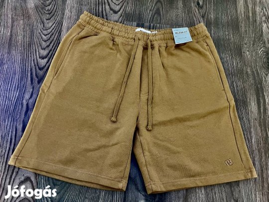 Új Címkés Férfi Pull&Bear Rövidnadrág M Bézs Mustársárga