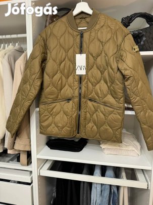 Új Cimkés Férfi Zara Steppelt Bomberdzseki Bomber Dzseki Kabát M