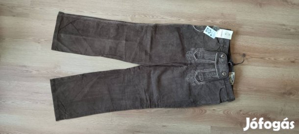 Új Cimkés Osztrák bőrnadrág eredeti osztrák méret 52 népviselet