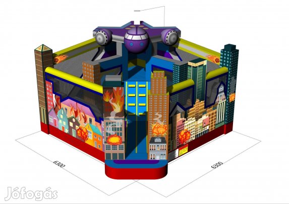 Új City dupla csúszdás ugrálóvár Eladó