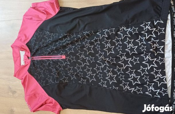 Új Crivit fekete/pink női biciklis felső (M)
