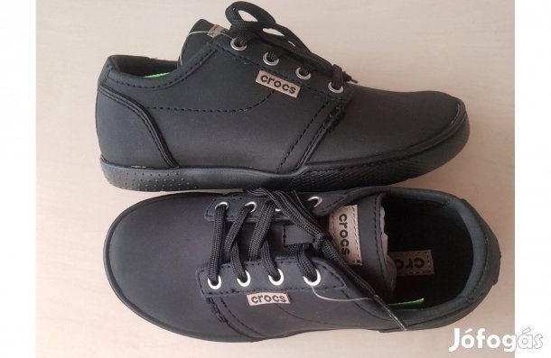 Új Crocs vászon cipő, fekete színű J2/33-34 méret Szuper könnyű