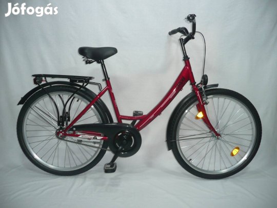 Új Csepel Budapest A városi city bevásárlós kerékpár piros