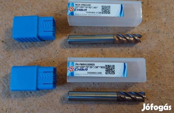 Új D10 Vhm 4 élű bevonatos marók eladók