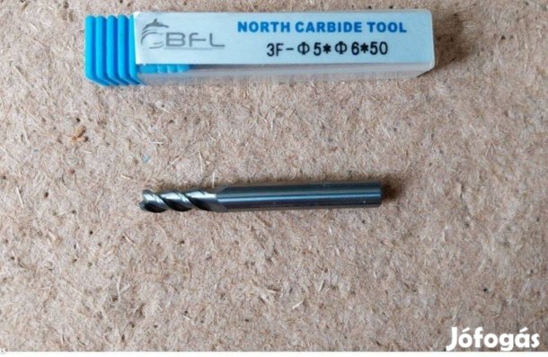 Új D5 Vhm 3 élű maró D6 szárral eladó