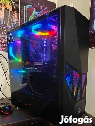 Új DDR5 Gamer PC: R5 8400F- 32GB-RX9060XT 16GB-1TB Nwme-Garancia!