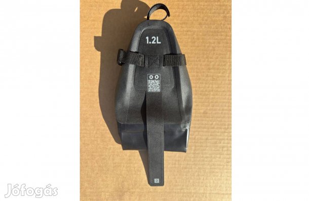 Új Decathlon Riverside Kerékpáros Fekete Vízhatlan Nyeregtáska 0,8 l