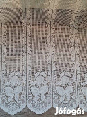 Új Dekoratív, ekrü mintás üggöny (6,5m x 3m)