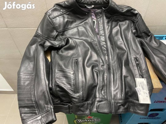 Új Difi Vince fekete motoros bőrdzseki 56-os méret