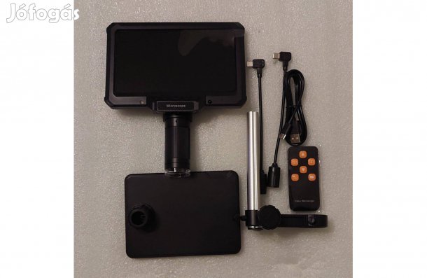 Új Digitális mikroszkóp 7" IPS LCD 16MP 1080p táviányitó 8+2 led