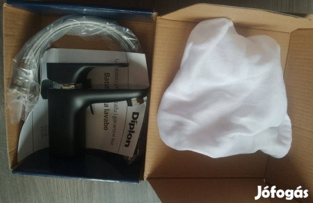 Új Diplon márkájú króm és fekete színű mosdó csaptelep