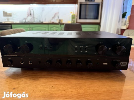 Új Donner MAMP5 - 4 Csatornás Bluetooth Karaoke Erősítő (440W Peak)