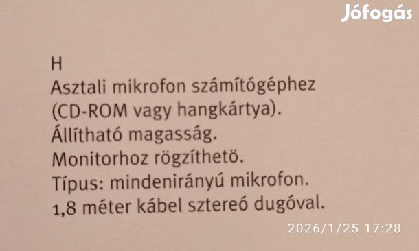 Új Ednet asztali mikrofon eladó Csepelen