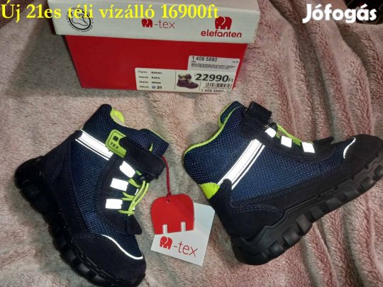 Új Elefanten vízálló gyerek csizma, fiú hótaposó 16900ft