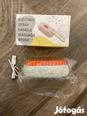 Új Elektromos Kutya Macska Tisztító Kefe Fésű Spricceló Funkcióval