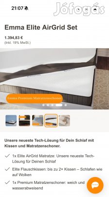 Új Emma Elite Airgrid Matrac