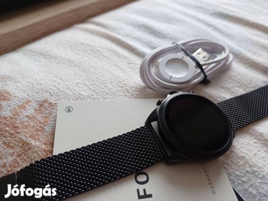 Új Eredeti! Fossil FTW4066 Fekete nemesacél Gen6 unisex okosóra magyar