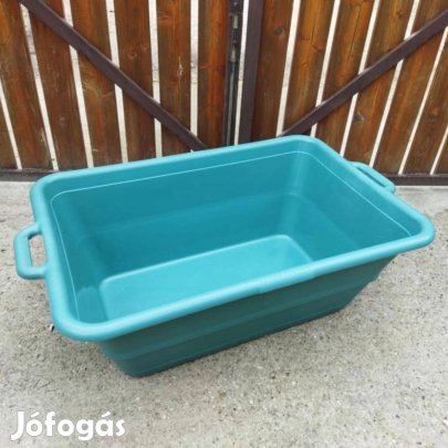 Új Erős 80l füles műanyag kád láda keverő habarcs szüretelő malteros