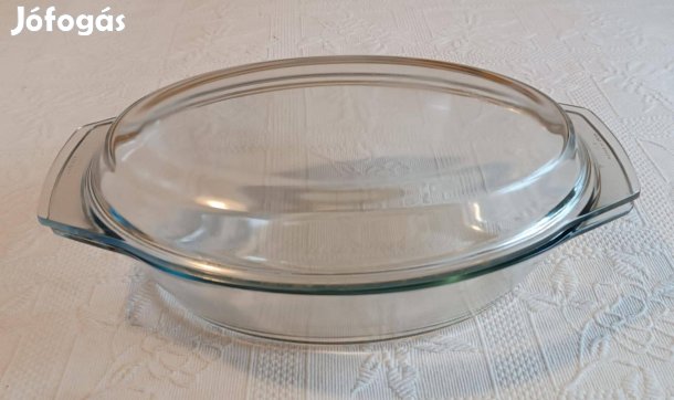 Új Fedeles "Marinex" 3,5 literes Ovális Hőálló Jénai Tál / Sütőtál