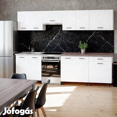 Új Fehér 280cm konyhabútor