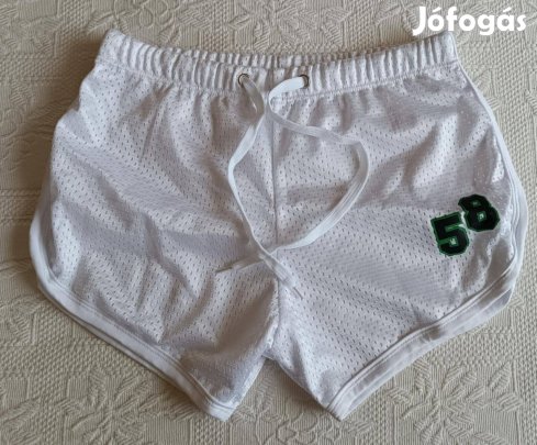 Új Fehér Férfi Hálós Sport / Fitness Rövidnadrág / Short (M méret)