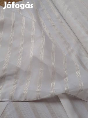 Új Fehér-mogyoró csíkos függöny (3m x 260 cm)
