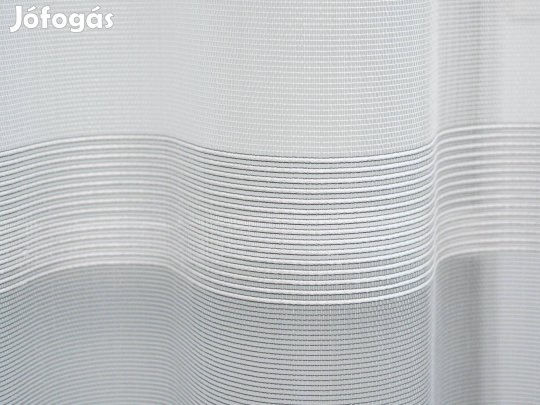 Új Fehér-szürke keresztbe csíkos függöny (8m x 305 cm)