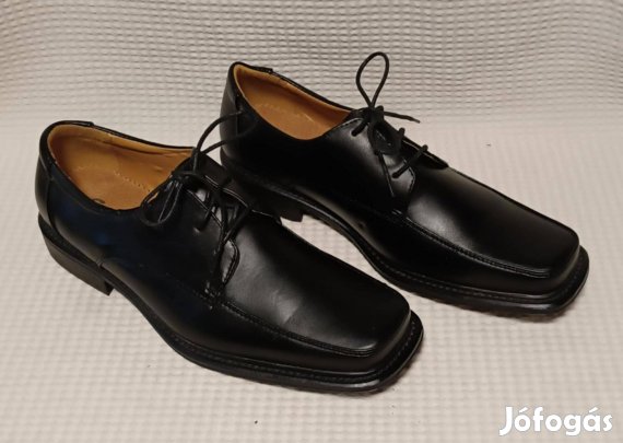 Új Fekete Férfi Műbőr Utcai / Alkalmi Cipő / Félcipő (44 méret)