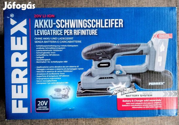 Új Ferrex akkus solo Rezgő Csiszoló