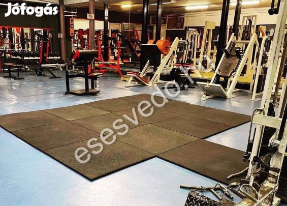 Új Fitness gumilap, gumiszőnyeg 100x100 crossfit, kettlebell, súlyzó