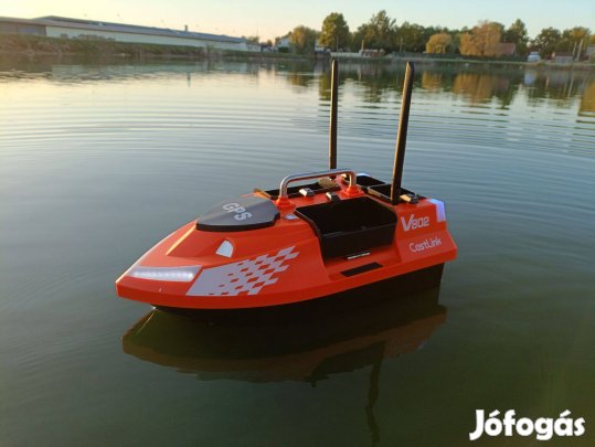 Új Flytec V802 Pro GPS etetőhajó 160 pontos memóriával (Narancs)