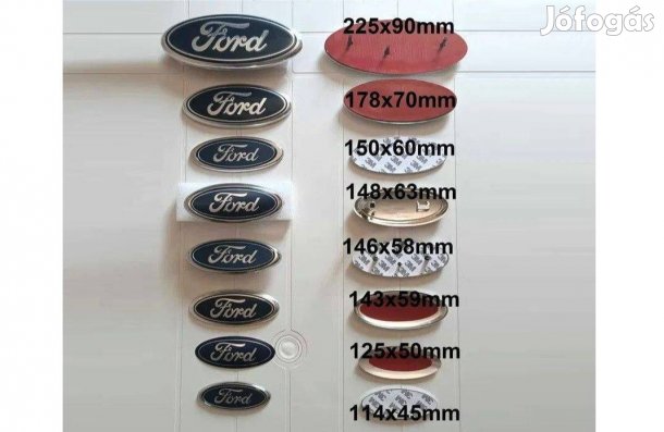 Új Ford Géptető Hűtőmaszk Motorháztető Csomagtartó Embléma JEL Logo