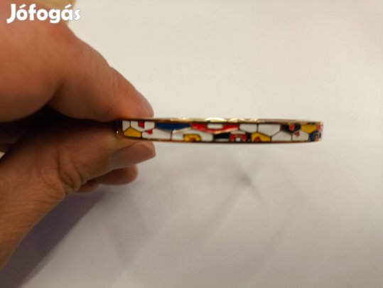 Új Frey Wille stílusú karkötő nyitható ovál Hundertwasser minta 0.5cm