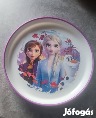 Új Frozen / Jégvarázs mikrózható 20 cm átmérőjű tányér 