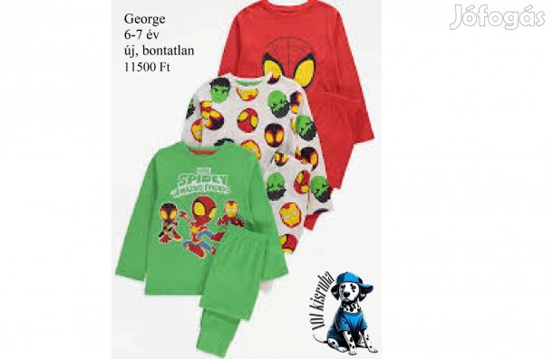Új George Pókemberes pizsamacsomag 6-7 év