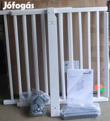 Új Geuther 2735+ lépcsőkorláthoz gyerekrács, biztonsagi rács, fehér