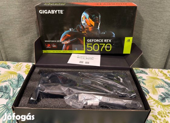 Új Gigabyte Rtx 5070 Windforce OC 12GB minden tartozékával