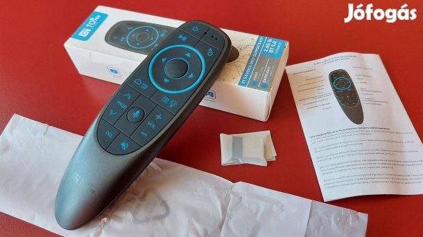 Új Giroszkópos Airmouse Távirányító TV-Box-hoz Hangvezérlés Háttérvilá