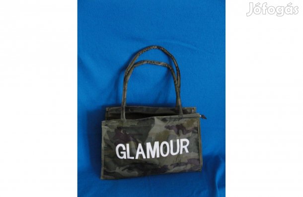 Új Glamour zöld military cipzáros női kézitáska_