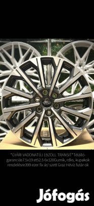 Új Gyári Ford Transit Custom 19zoll 4db 6x120 alufelnik