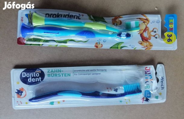 Új Gyermek fogkefe 3 db -s csomag párban nagyon olcsón, szett árban !