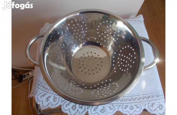 Új Gyümölcs mosó, tészta szűrő, rozsdamentes 18/10
