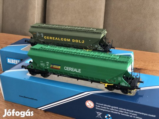 Új H0 Albert Modell CFR Marfa gabonaskocsi, teherkocsi