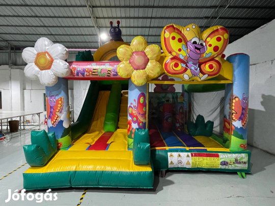 Új HJ06 Pillangó csúszdás, akadályos légvár ugrálóvár