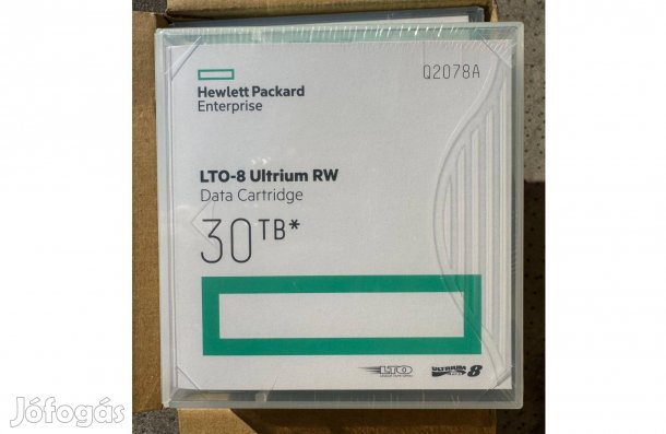 Új HP Hewlett Packard LTO-8 30TB RW Adatkazetta Data Cartridge Adat