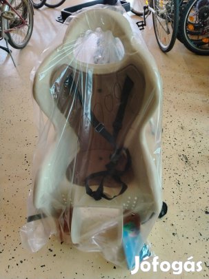 Új HTP Elibas bézs csomagtartóra szerelhető gyerekülés kerékpár!