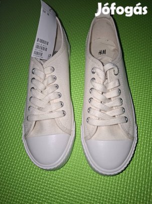 Új H&M 36-os pamutvászon tornacipő 36 cipő sportcipő