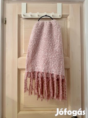 Új H&M halvány rózsaszín & fehér kötött sál