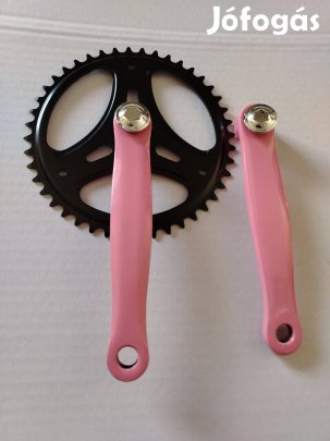 Új Hajtómű hagyományos szögletes pink Z46 170mm acél kerékpár!