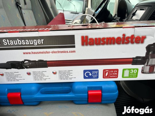 Új Hausmeister HM2061B álló porzsák nélküli akkumulátoros porszívó